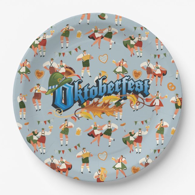 Oktoberfest Festival  Paper Plate (Front)