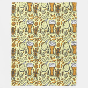 Oktoberfest Food Menu Fleece Blanket
