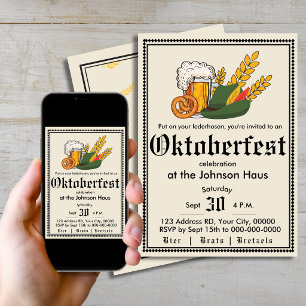 Oktoberfest German Beer Party Invitation