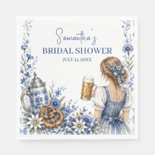 Oktoberfest German Beer Pretzel Bridal Shower Napkin