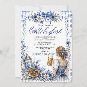 Oktoberfest German Pretzel Beer Party Invitation