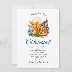 Oktoberfest German Pretzel Beer Party Invitation