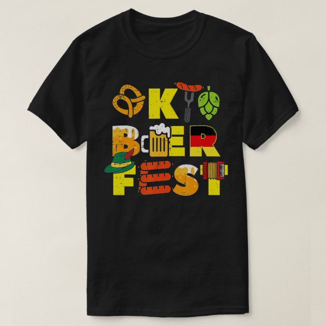 Oktoberfest German Things Cute Bavarian Festival M T-Shirt (Design Front)