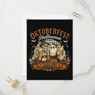 Oktoberfest Halloween Spooky Beer Festival Invitation Postcard