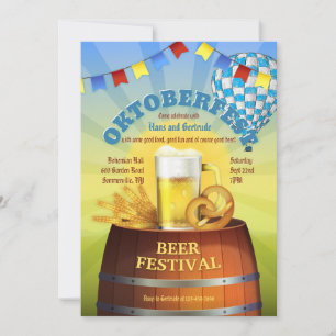 Oktoberfest Hot Air Balloon Invitation