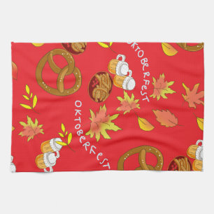 Oktoberfest in bavaria tea towel
