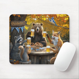 Oktoberfest In the Forest with Wildlife Mouse Mat