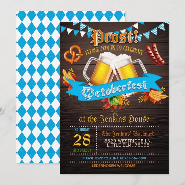 Oktoberfest Invitation (Front/Back)