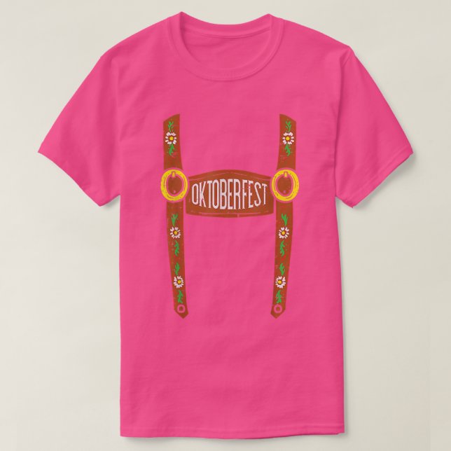 Oktoberfest Lederhosen Halloween Costume German Me T-Shirt (Design Front)