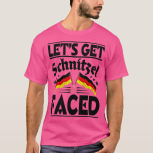 Oktoberfest - Let's Get Schnitzel Faced Funny Germ T-Shirt