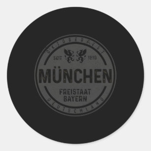 Oktoberfest Mã¼Nchen Munich Ger Bavarian Classic Round Sticker