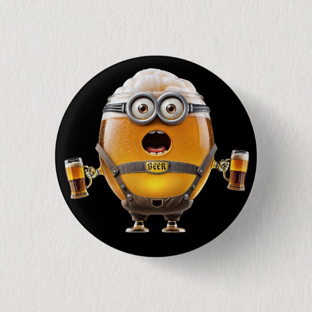 Oktoberfest Minion 3 Cm Round Badge (Front)