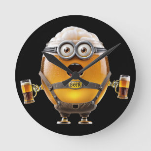 Oktoberfest Minion Round Clock