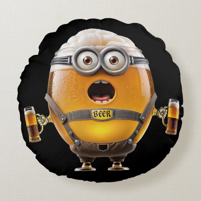 Oktoberfest Minion Round Cushion (Front)