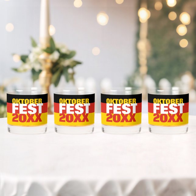 Oktoberfest Octoberfest German Flag Whiskey Glass (Insitu (Wedding))