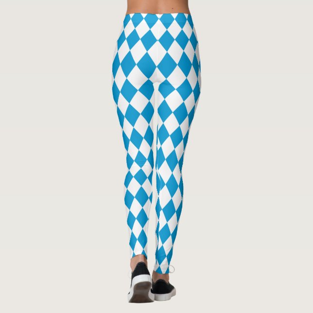 Oktoberfest Outfit Bayern Blue and White Leggings (Back)