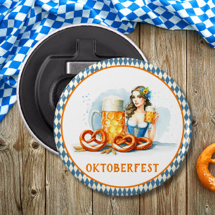 Oktoberfest Party With Beer And Pretzels ai Bottle Opener