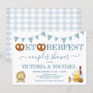 Oktoberfest Pretzel Couples Shower Invitation