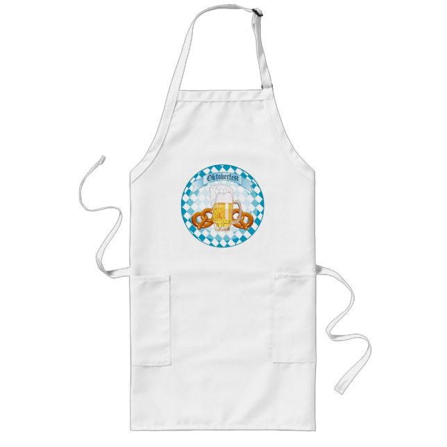 Oktoberfest Pretzels & Beer Long Apron (Front)