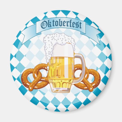 Image of Oktoberfest Pretzels & Beer Magnet