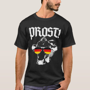 Oktoberfest Prost German Flag Cow Germany Sunglass T-Shirt