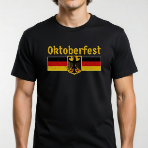 Oktoberfest Retro Germany Flag  T-Shirt