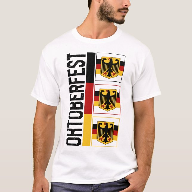 Oktoberfest Shirt, German Flag Coat Of Arms T-Shirt (Front)