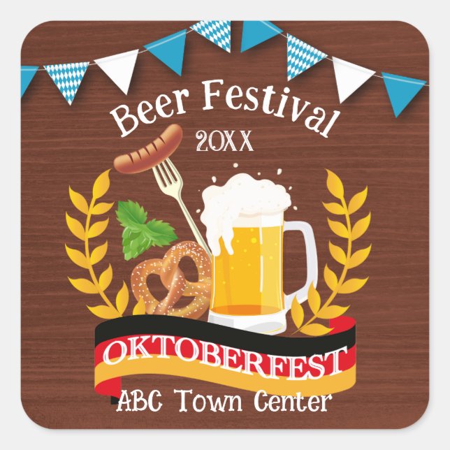 Oktoberfest Square Sticker (Front)