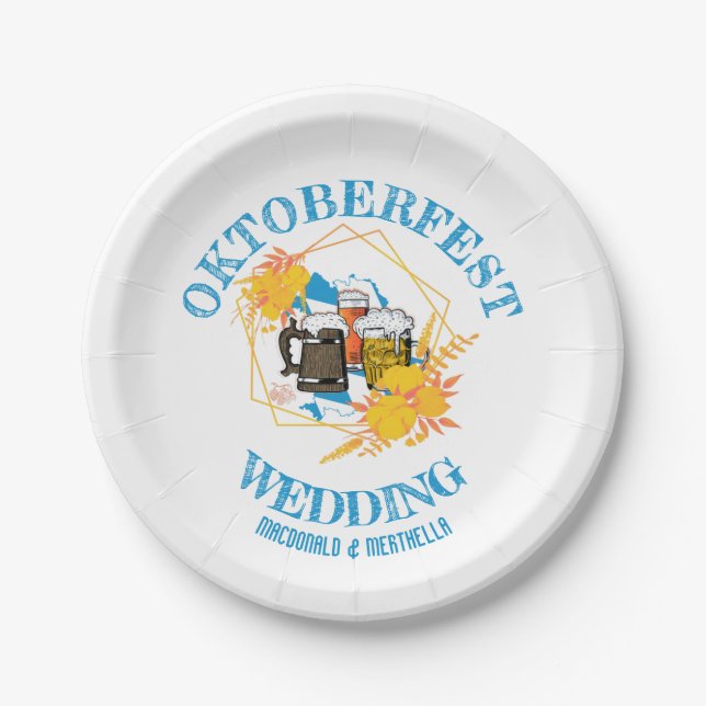 OKTOBERFEST Wedding Paper Plate (Front)