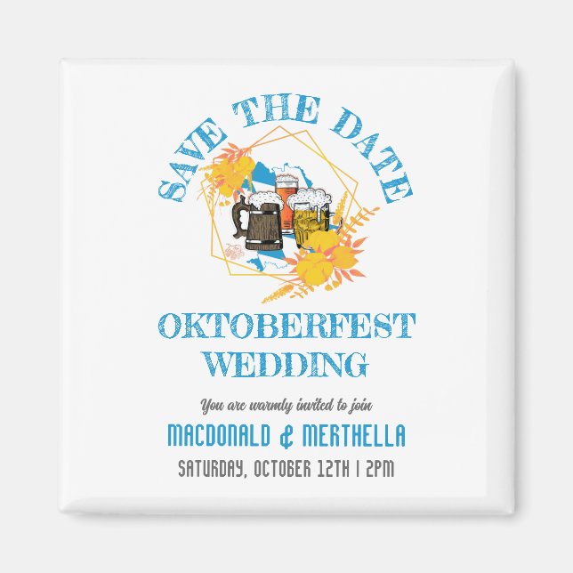 OKTOBERFEST Wedding Save The Date Magnet (Front)