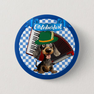 Oktoberfest Weiner Dog With Accordion Button