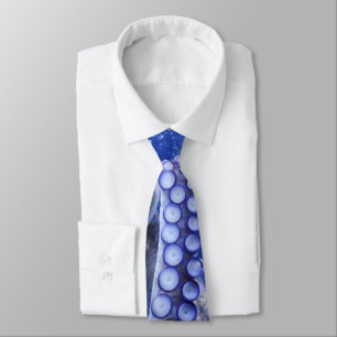 Oktopus Kraken Tintenfisch in blauen Blubberblase Tie