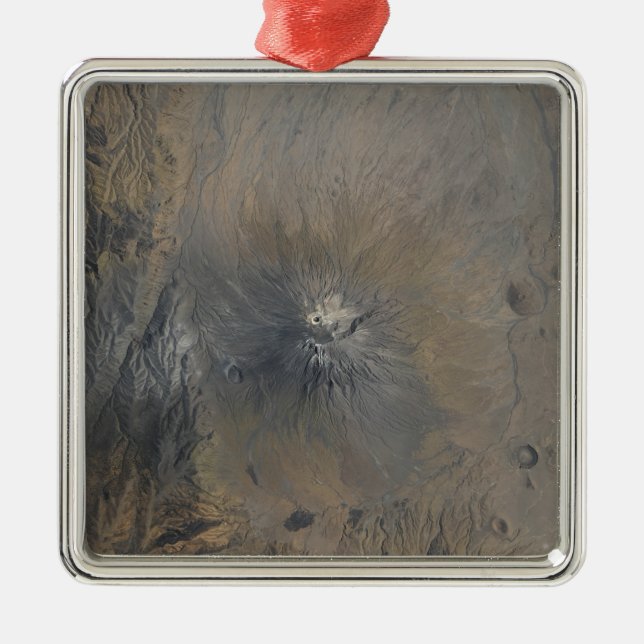 Ol Doinyo Langai in Tanzania Metal Tree Decoration (Front)