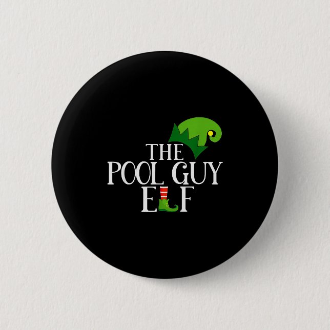 Ol Guy Elf Matching Family Group Christmas Party P 6 Cm Round Badge (Front)