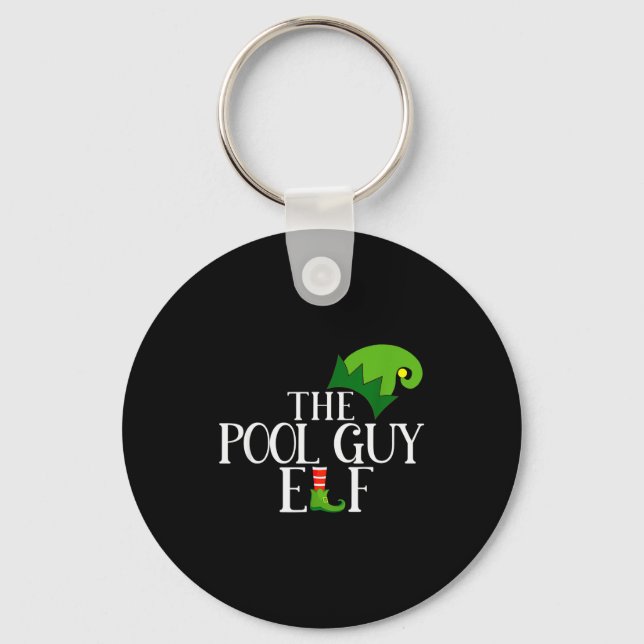 Ol Guy Elf Matching Family Group Christmas Party P Key Ring (Front)