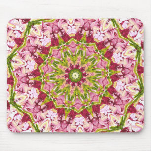 Ola Boo's Pink & Green Kaleidescope Mouse Mat