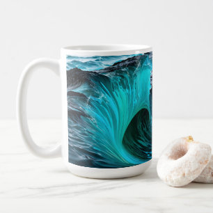 "Ola Tiburón" Blue Shark Wave  Coffee Mug