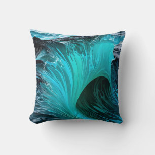 "Ola Tiburón" Blue Shark Wave Cushion