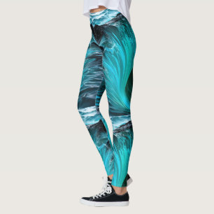 "Ola Tiburón" Blue Shark Wave  Leggings