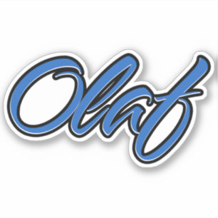 Olaf name blue sticker Sticker Sticker Sticker