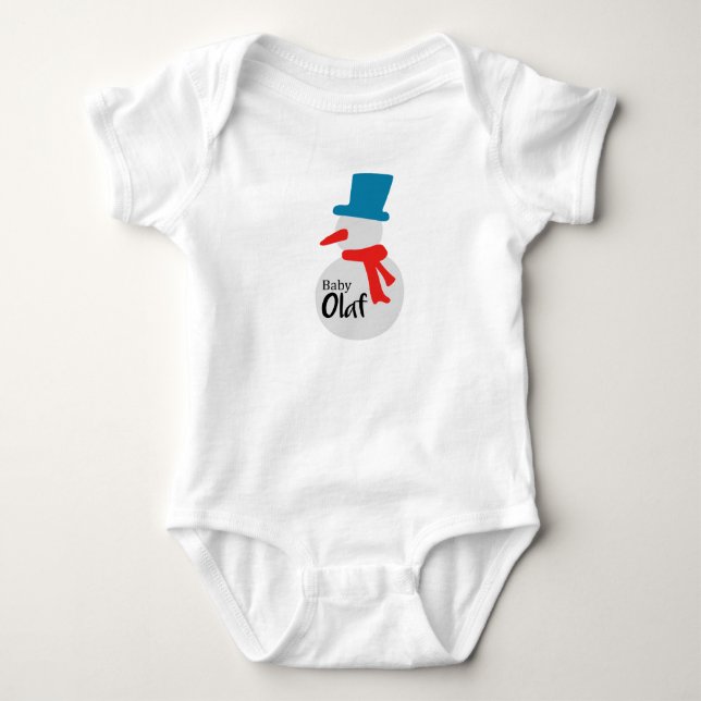 Olaf Snowman Baby Bodysuit (Front)