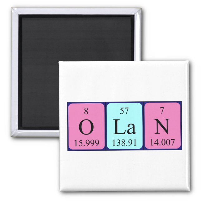 Olan periodic table name magnet (Front)