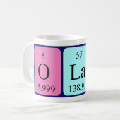 Olan periodic table name mug (Front Left)