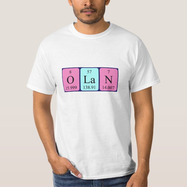 Olan periodic table name shirt (Front)