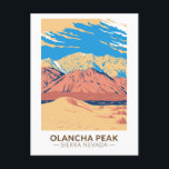 Olancha Peak Sierra Nevada California Vintage Postcard<br><div class="desc">Olancha Peak vector art design. Olancha Peak is a mountain in the Sierra Nevada of California.</div>
