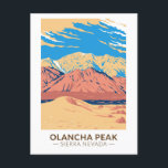 Olancha Peak Sierra Nevada California Vintage Postcard<br><div class="desc">Olancha Peak vector art design. Olancha Peak is a mountain in the Sierra Nevada of California.</div>