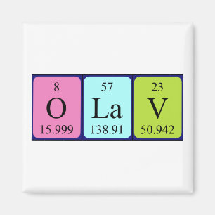 Olav periodic table name magnet