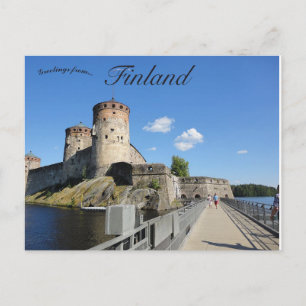 Olavinlinna Castle in Savonlinna Finland Postcard