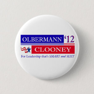 Olbermann Clooney 2012 button