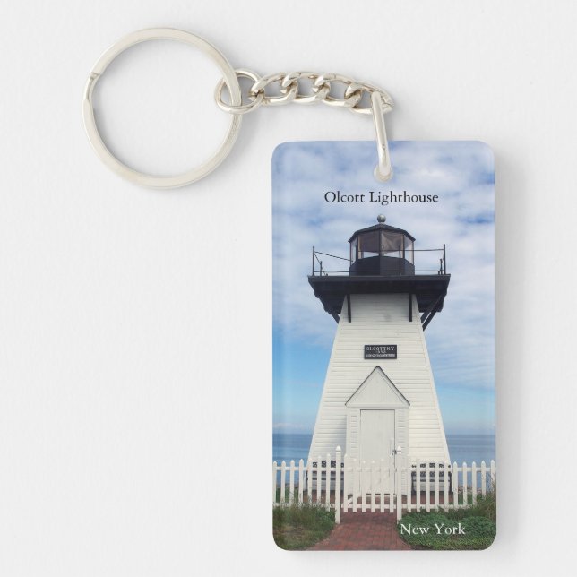 Olcott Lighthouse rect. acrylic key chain (Front)